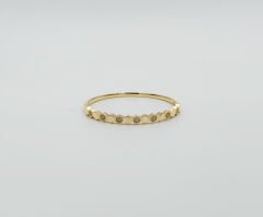 14K Gold Plated Tasarım Mini Hexa Bie Kelepçe