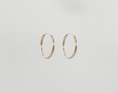 18K Rose Gold Plated Easy Hoop Küpe
