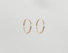 18K Rose Gold Plated Easy Hoop Küpe