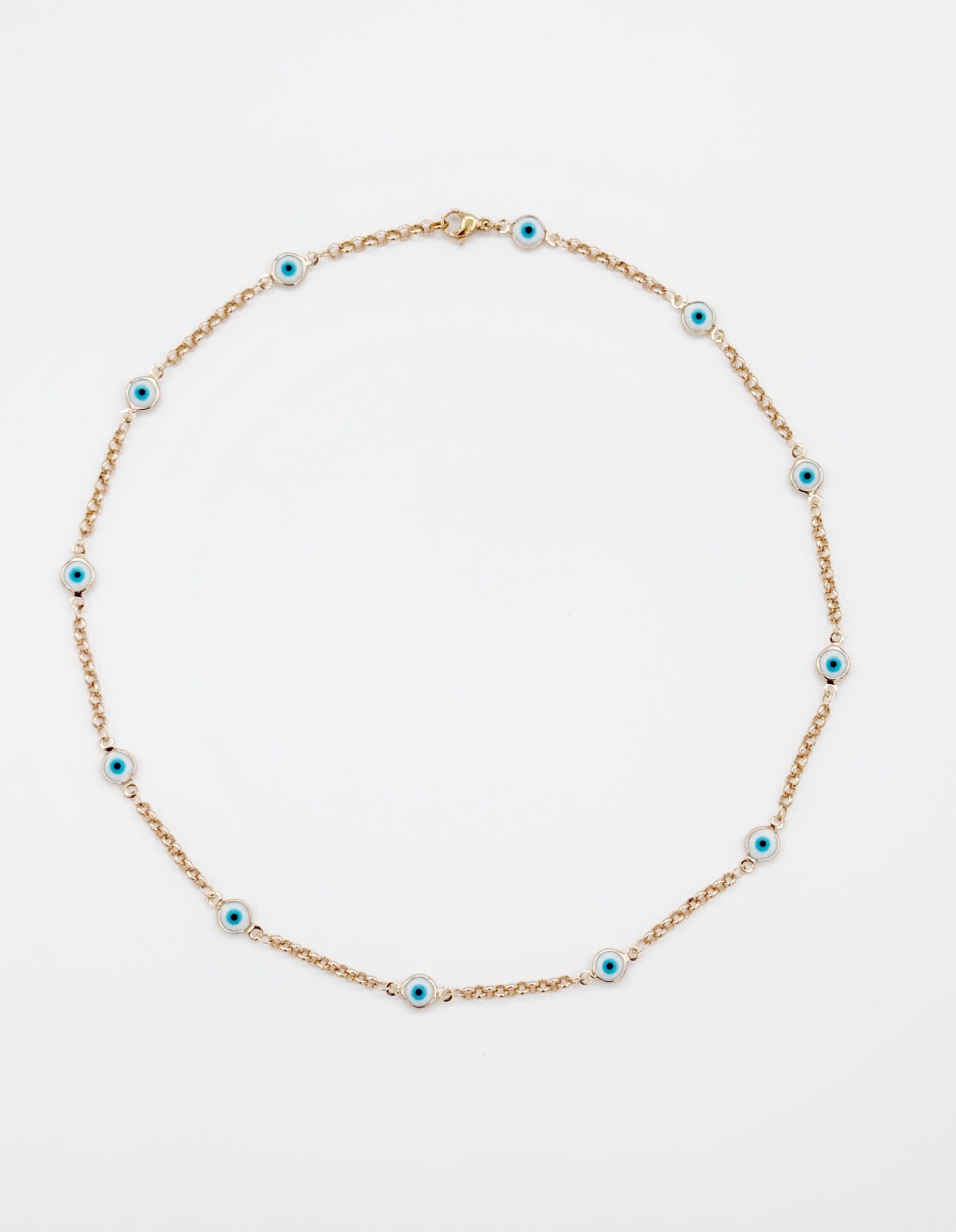 18K Rose Gold Plated Bluite Nazar Kolye