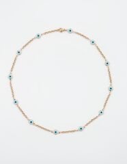 18K Rose Gold Plated Bluite Nazar Kolye