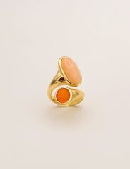 14K Gold Plated Duo Lumiere in Paris Yüzük