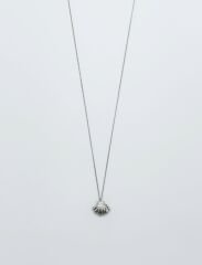 White Gold Plated Seashell Kolye