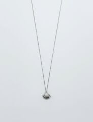 White Gold Plated Seashell Kolye