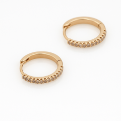 18K Gold Plated Taşlı Halka Küpe