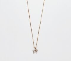 18K Rose Gold Plated Puppy Kolye