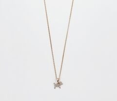 18K Rose Gold Plated Puppy Kolye