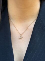 18K Rose Gold Plated Puppy Kolye