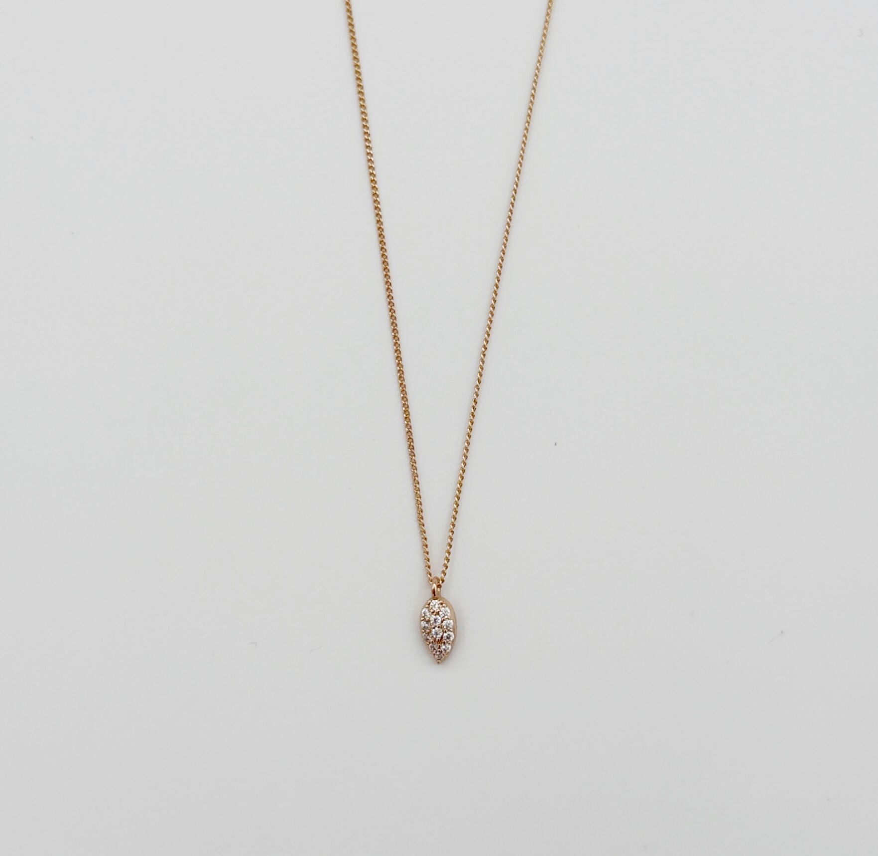 18K Rose Gold Plated Leaf Kolye