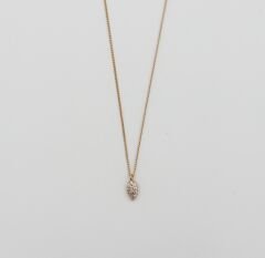 18K Rose Gold Plated Leaf Kolye