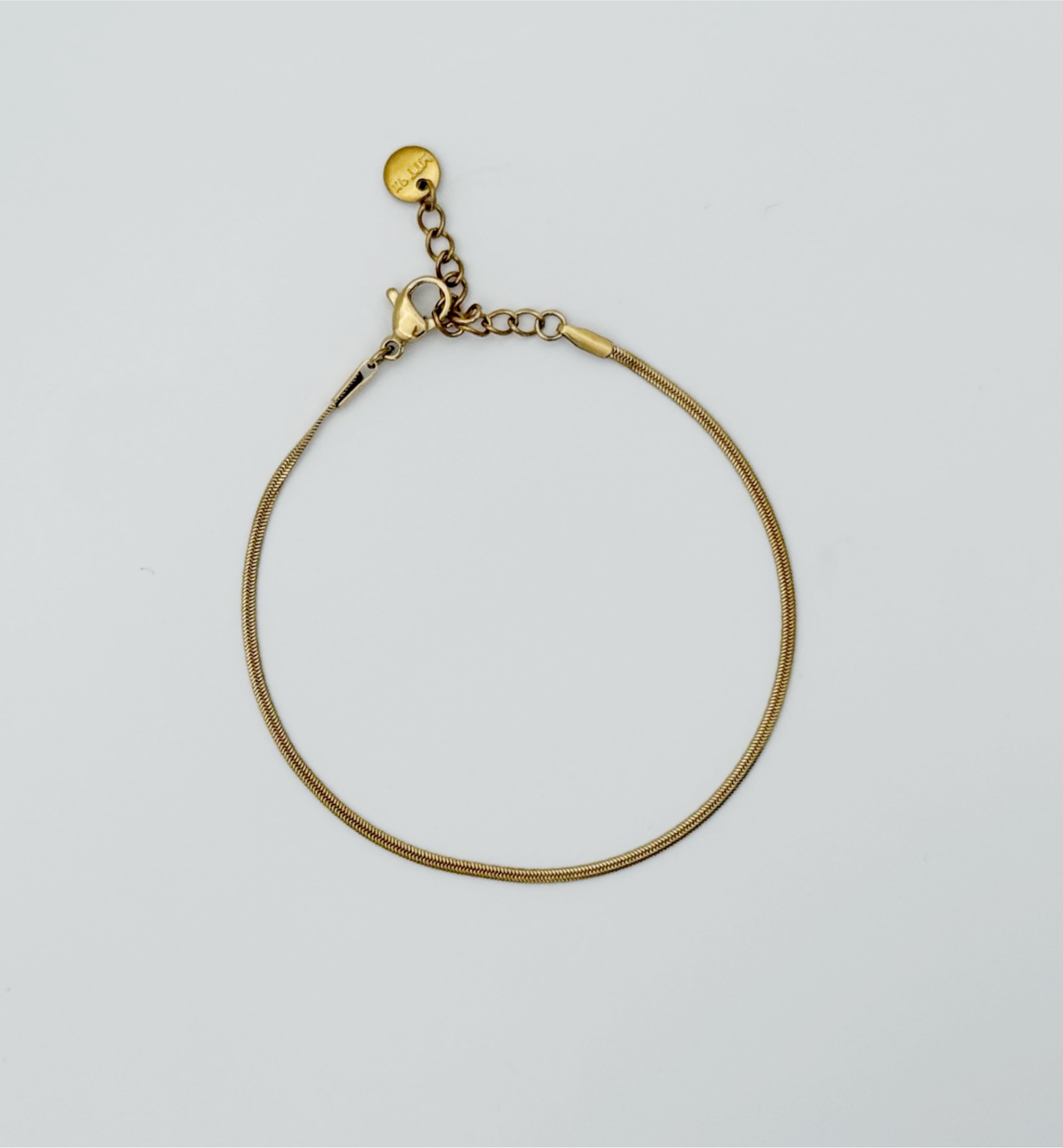 22K Gold Plated 1 mm Ezme Bileklik