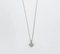 White Gold Plated Fluffy Love Kolye