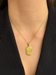 14K Gold Plated Ayet Kolye