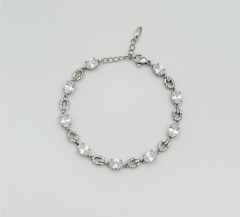 White Gold Plated Mindy Bileklik