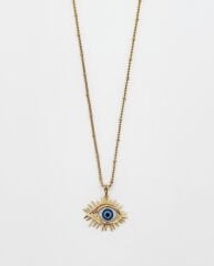 22K Gold Plated Big Eye Kolye