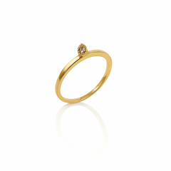 14K Gold Plated Mini Baisse Yüzük