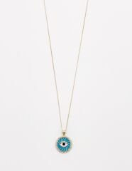 14K Gold Plated Blu Framed Eye