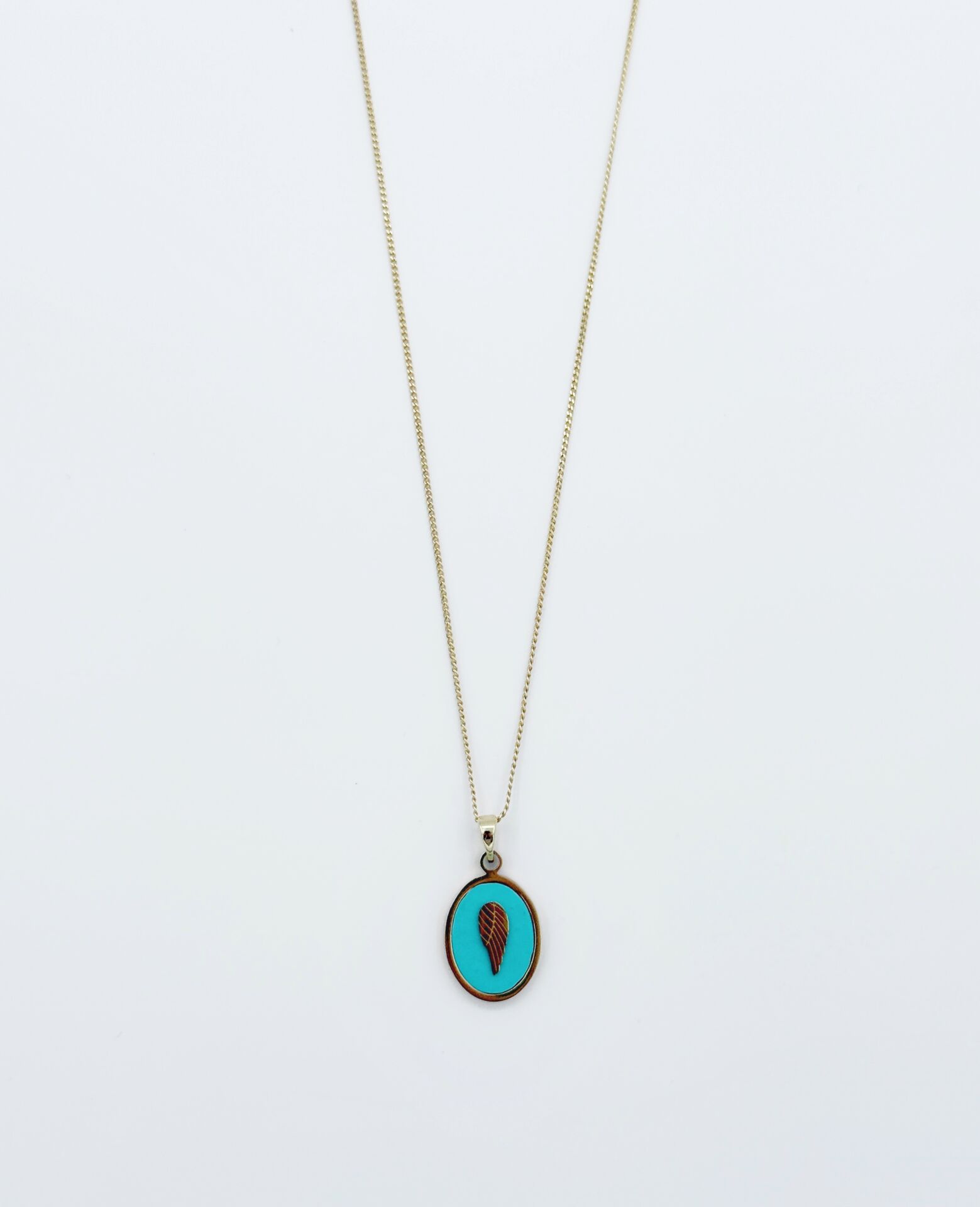 14K Gold Plated Firuze Kanat Kolye