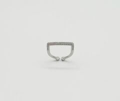 White Gold Plated Madrid Yüzük