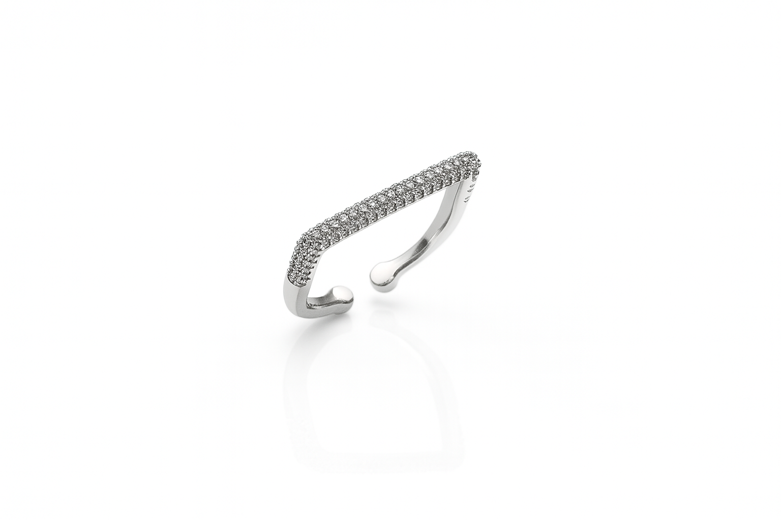 White Gold Plated Madrid Yüzük
