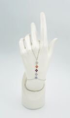 White Gold Plated Colorful Clover Şahmeran