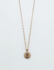 18K Rose Gold Plated Ataç Locked Eye Kolye