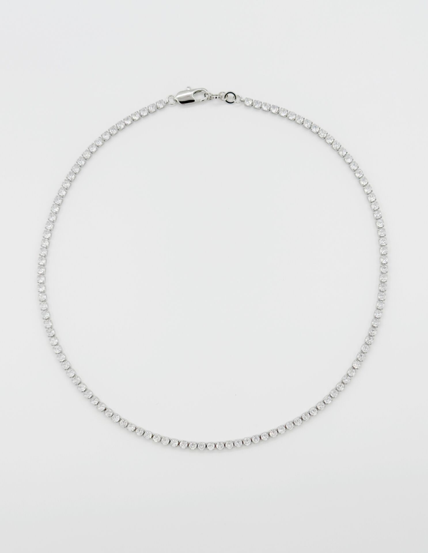 White Gold Plated Su Yolu Kolye