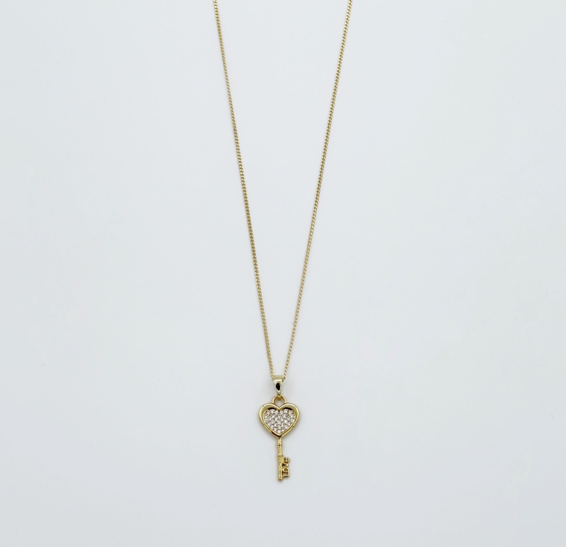 14K Gold Plated Key To My Heart Kolye