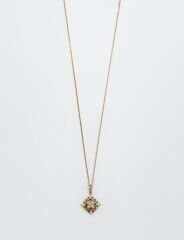 18K Rose Gold Plated Krizantem Kolye