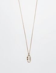 18K Rose Gold Plated Figür Kolye