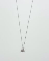 White Gold Plated Bulut Kolye