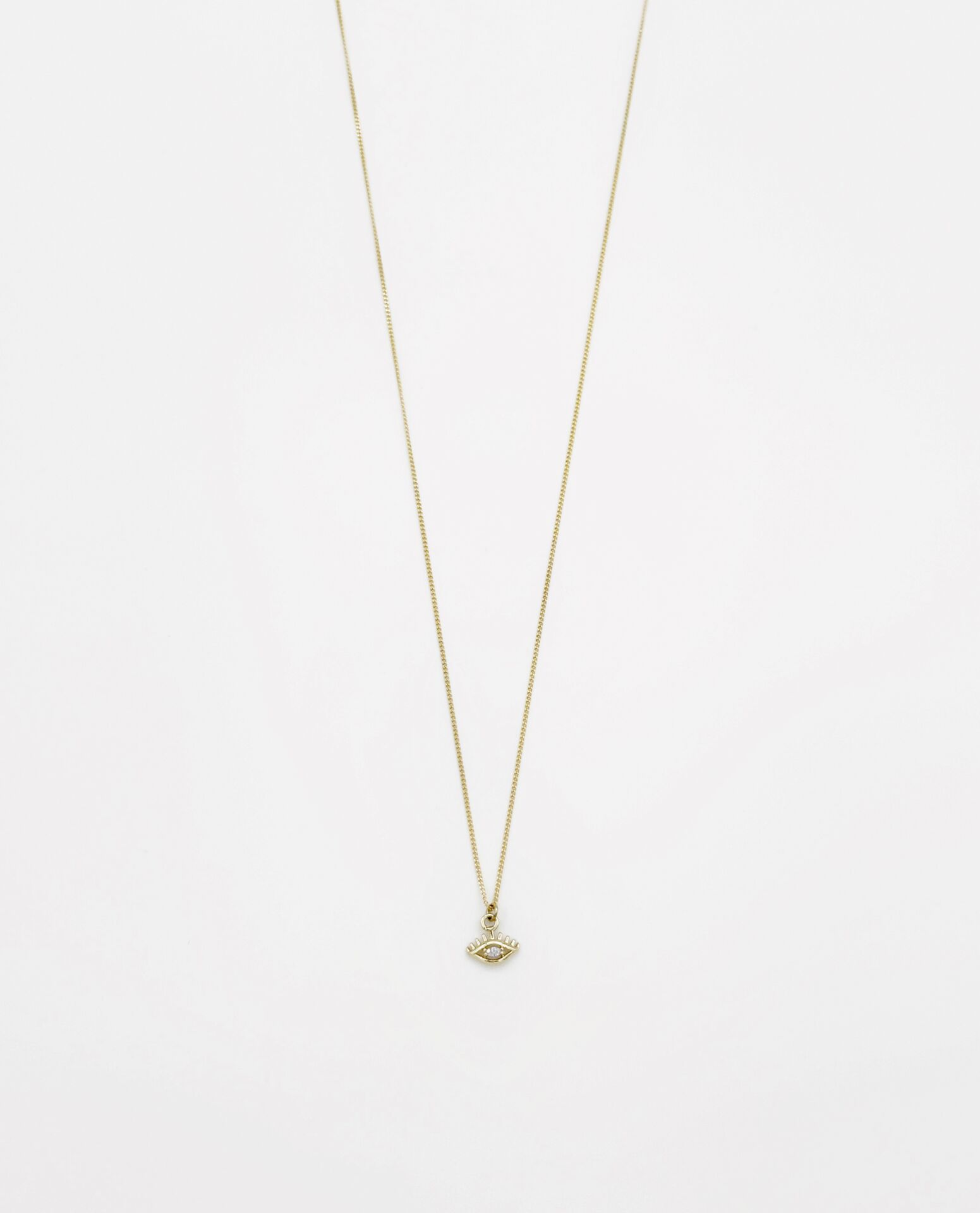 14K Gold Plated Mini Göz Kolye