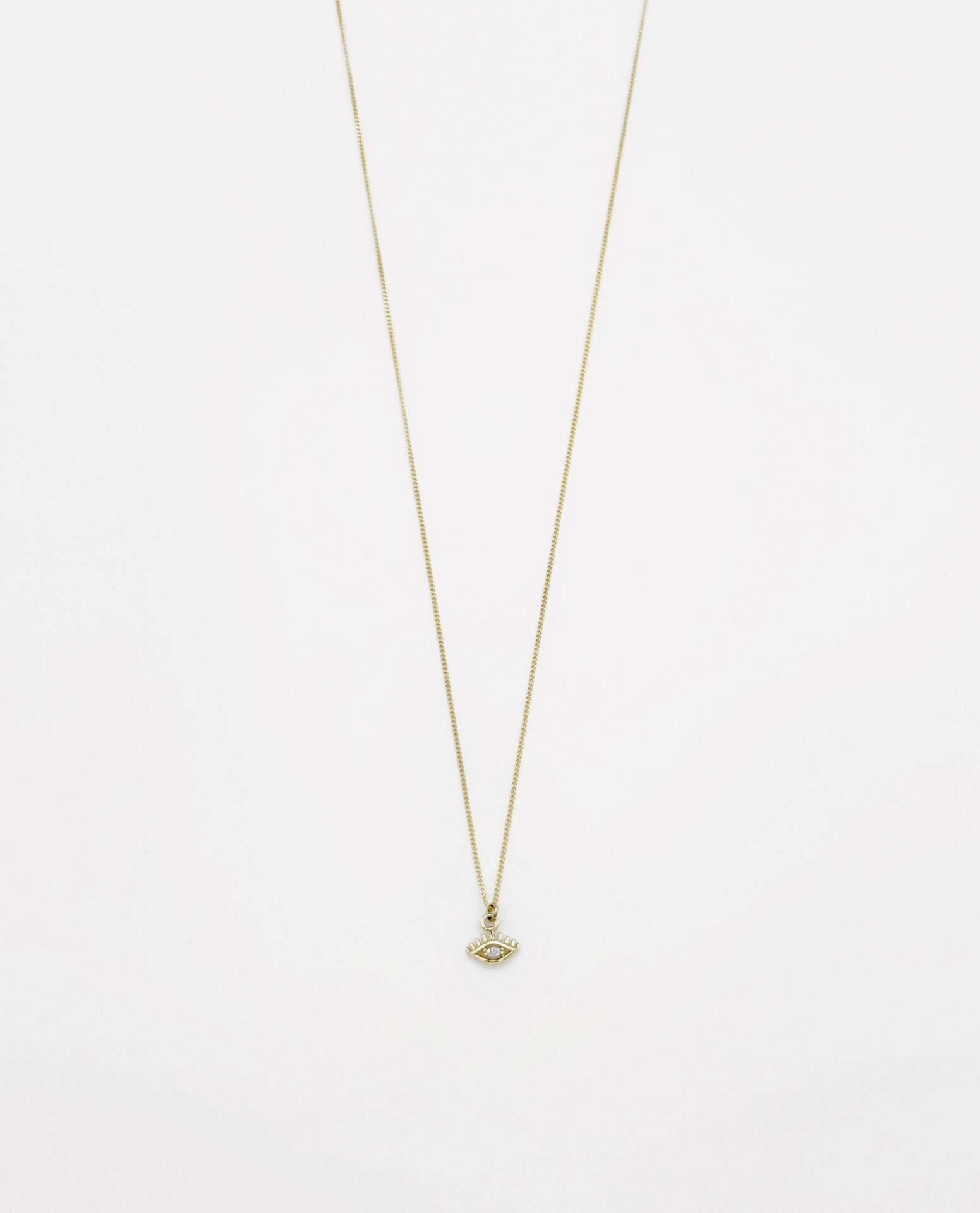 14K Gold Plated Mini Göz Kolye