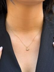 14K Gold Plated Mini Göz Kolye