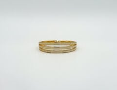 14K Gold Plated Triple Pearl Kelepçe