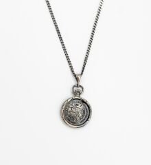 SİLVER 925 ERKEK PUSULA KOLEKSİYON KOLYE