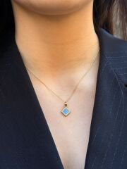 14K Gold Plated Blu Bonne Kolye