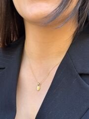 14K Gold Plated Mini Pıt Kolye