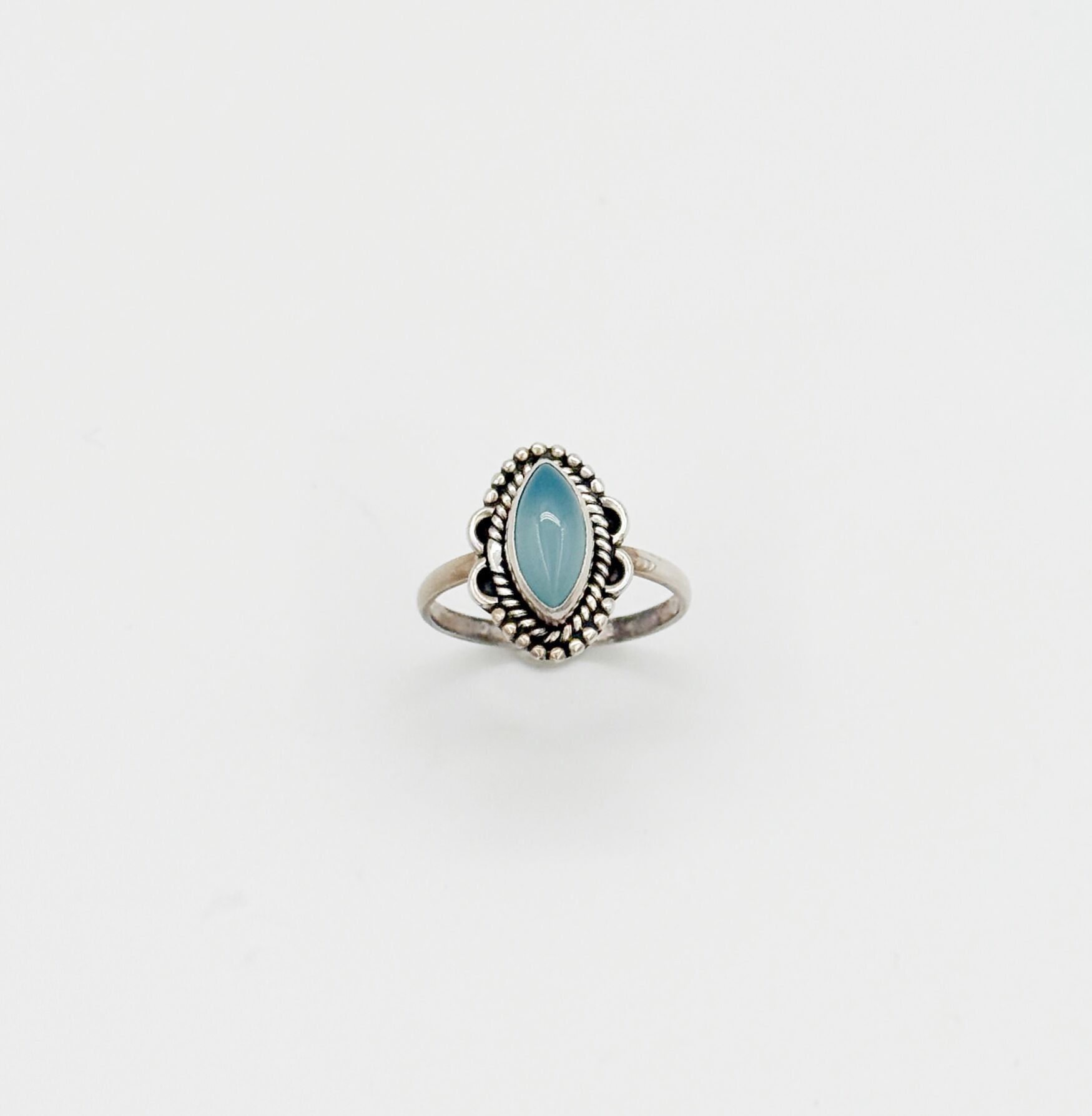925 GÜMÜŞ AQUAMARİN VİNTAGE YÜZÜK
