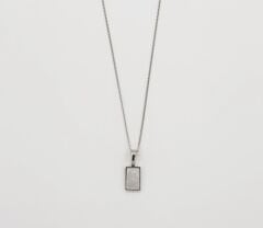 White Gold Plated Simple Pearly Kolye