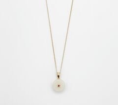 14K Gold Plated Pink Moon Kolye