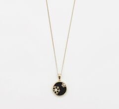 14K Gold Plated Black Snow Kolye