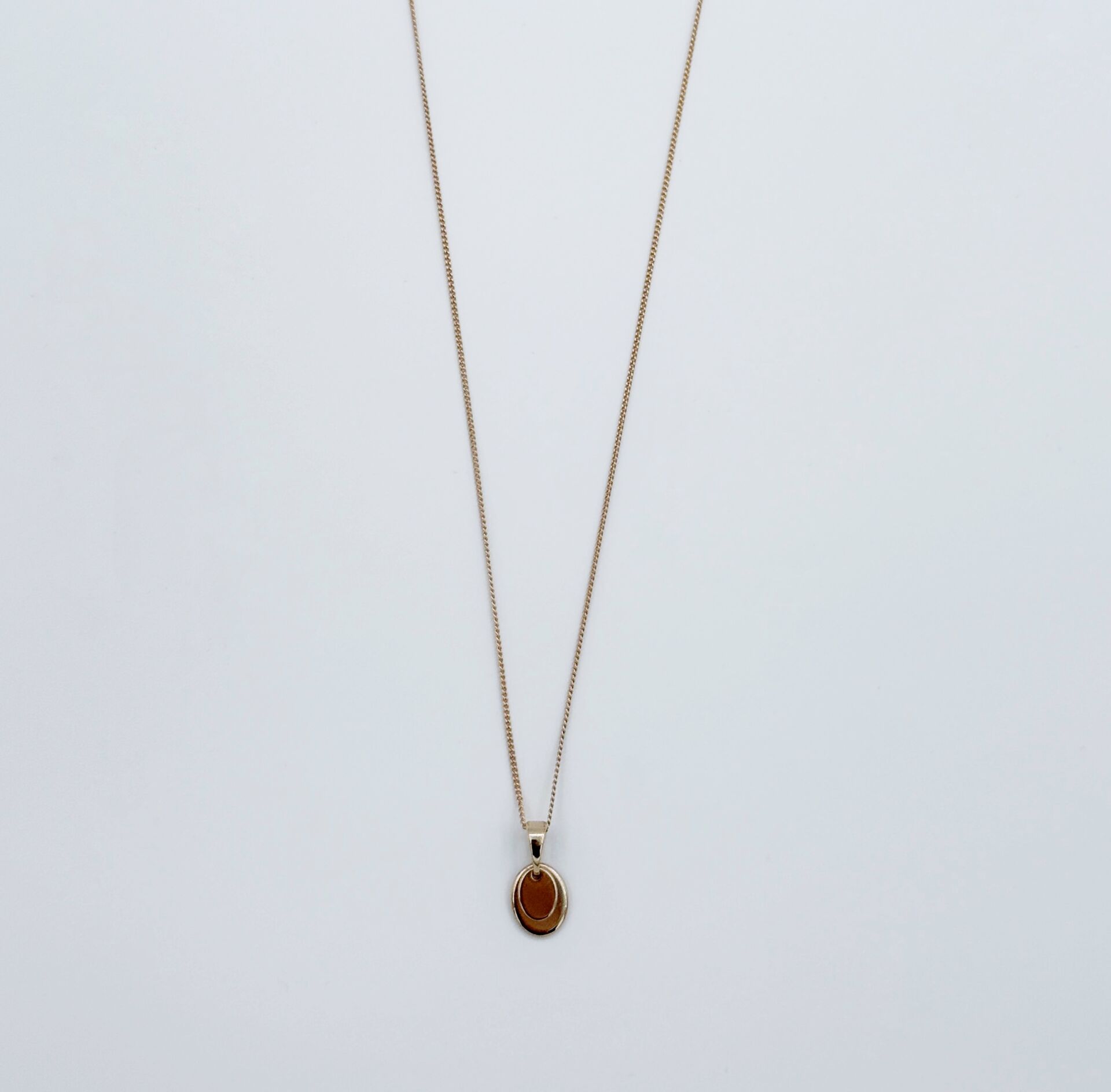 18K Rose Gold Mini Pul Kolye