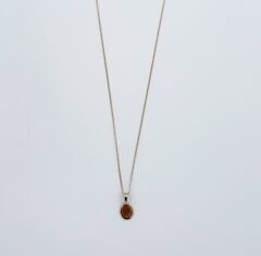 18K Rose Gold Mini Pul Kolye