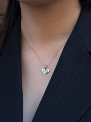 18K Rose Gold Plated Twins Love Kolye