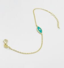 925 SİLVER BLUE EYE MİNİ BİLEKLİK