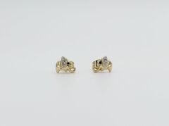 14K Gold Plated Elephant Stud Küpe