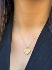 14K Gold Plated Orange Love Kolye
