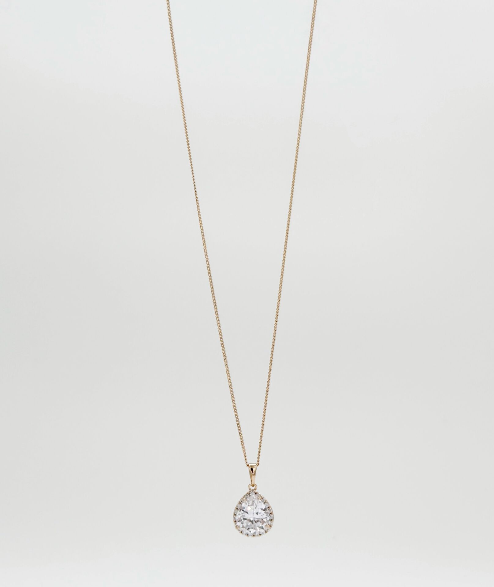 18K Rose Gold Plated Beyaz Sultan Damla Kolye