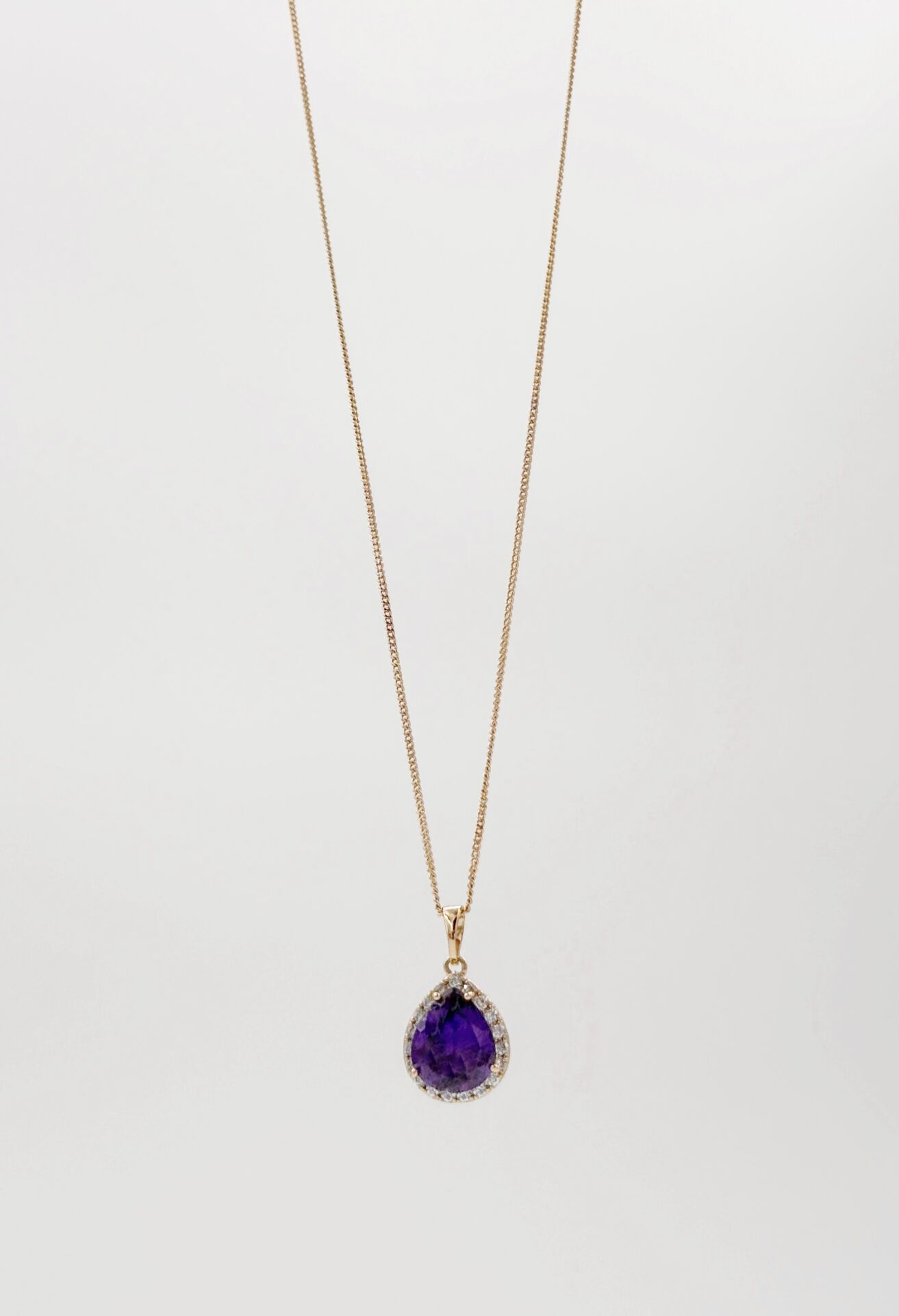 18K Rose Gold Plated Mor Sultan Damla Kolye